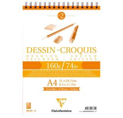 Dessin Croquis bloc spiralé 35F A4 160g
