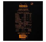 Bloc agrafé Rhodia Le Carré N°210 21x21 cm 80 feuillets petits carreaux 5x5 80g - Noir