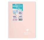 Cahier reliure intégrale enveloppante Koverbook Blush A4 160 pages grands carreaux couverture polypropylène opaque bicolore - Assortis