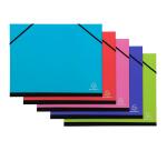 Carpetas de dibujo plastificada con cierre de gomas elástica - 28x38 cm para archivar B4 (25x35,3 cm) - Lomo de tela negro: 3 cm - IDERAMA® - Colores surtidos