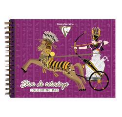 COLORIAGE, Bloc de 20 feuilles 250g/m2 au format 32x24cm - Egypte 2