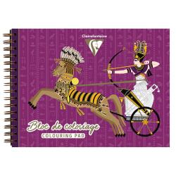 COLORIAGE, Bloc de 20 feuilles 250g/m2 au format 32x24cm - Egypte 2