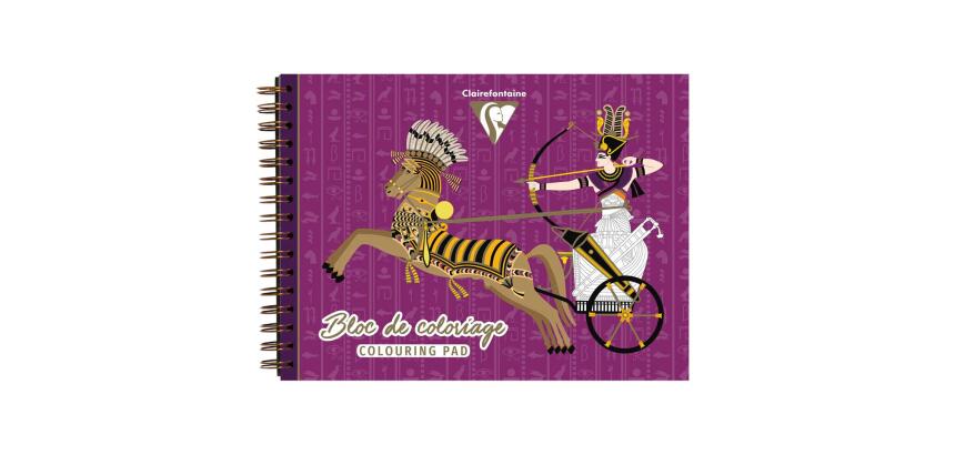 COLORIAGE, Bloc de 20 feuilles 250g/m2 au format 32x24cm - Egypte 2