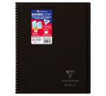 Cahier reliure intégrale enveloppante Koverbook A4+ 160 pages ligné sans marge détachables perforé 4 trous couverture polypropylène transparent - Assortis