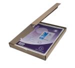 Sachet de 10 pochettes adhésives PVC lisse 14/100e - A4 - Cristal