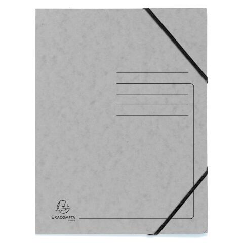 Carpetas impresas con gomas sin solapas Cartulina lustrada 355 g/m2 - Gris