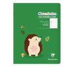 Cahier piqué 17x22 cm 32 pages double ligne 3 mm + interligne + marge - Assortis