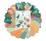 KIT ORIGAMI, Pochette de 60 feuilles 70g/m2 3 formats - Décor Oiseaux - Multicolore