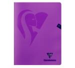 Cahier piqué Mimesys 24x32cm 96 pages petits carreaux + marge couverture polypropylène Couleur aléatoire - Assortis