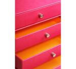Rhodiarama trieur 4 tiroirs simili cuir italien 24,8x32,7x22,8 cm - Framboise