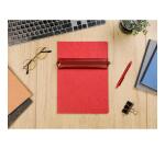 Trousse plate en cuir à élastique Age Bag 20x4,5 cm - Rouge