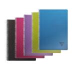 Cahier reliure intégrale Linicolor INTENSIVE A4 180 pages grands carreaux couverture plastique polypropyène rainuré Couleur aléatoire - Assortis