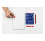 Le Mur des Je t'aime, Bloc entoilé entête A5 14,8x21 cm, 70 feuillets, ligné