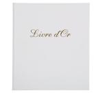 Livre d'or Balacron avec titre 140 pages blanches - 21x19 cm vertical - Couleurs assorties