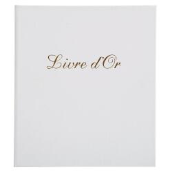 Guest book imitation leather with title - protrait 19x21cm - Assorted colours