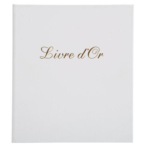 Guest book imitation leather with title - protrait 19x21cm - Assorted colours