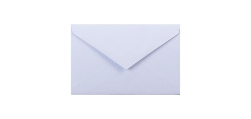 20 enveloppes 90x140mm Vélin doublées gommées - extra blanc