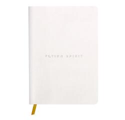 Carnet brochure cousue Flying Spirit White A5 180 pages DOT couverture - Blanc