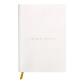 Carnet brochure cousue Flying Spirit White A5 180 pages DOT couverture cuir lisse papier ivoire 90g - Blanc
