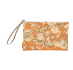 Jardin des Sens, Trousse en coton 22x16 cm motif oranges