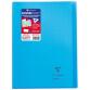Cahier piqué Koverbook A4 96 pages petits carreaux + marge couverture polypropylène transparent - Assortis