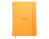 Webnotebook A4 192 pages uni papier ivoire 90g fermeture élastique - Orange