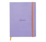 Rhodiarama carnet souple 19x25 cm 160 pages dot papier ivoire 90g fermeture élastique - Iris