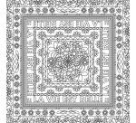 CARRÉ 100% soie - 45x45cm La vie en fleurs - Blanc