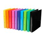 Carpetas con anillas forradas - Iderama ® para archivar A4 - 2 anillas en O 30 mm - Colores surtidos