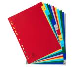 Intercalaires imprimés mensuels PP couleurs Janv-Décembre - A4 - Couleurs assorties