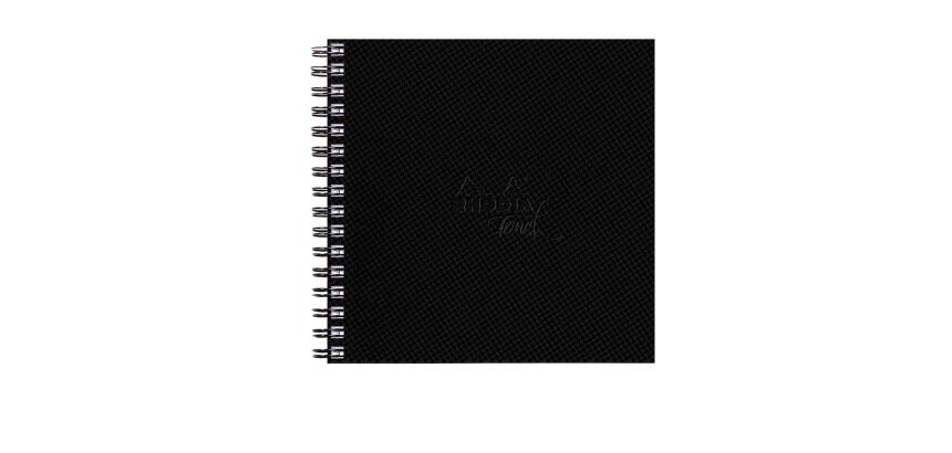 Rhodia Touch Watercolor Book, papier 100% coton grain satiné 300g - 15x15 cm, 40 pages - Noir