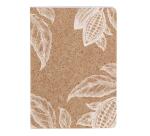 Cocoa motif, Carnet piqué cousu fil A6 - 10,5 x 14,8 cm, 96 pages, ligné, ass. - Cacao