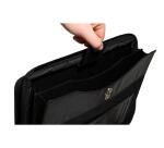 Porte documents conférencier Exawallet noir, polypropylène 20/10e recyclé bloc ligné + calculette