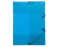 Sammelmappe mit 3 Klappen und Gummizug aus PP 500µ Crystal Colours, 24x32cm für DIN A4 - Farben sortiert