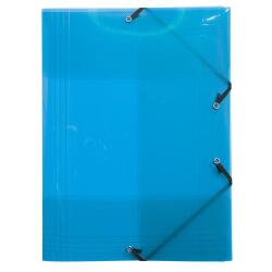 Exacompta Crystal PP Elasticated 3 Flap Folders, A4, Assorted, Pack of 5 - Assorted colours