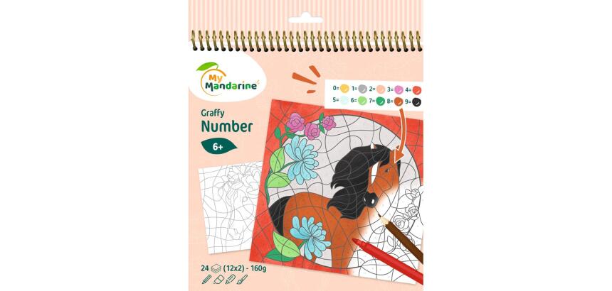 Graffy Pop Number, Chevaux - Rose saumon