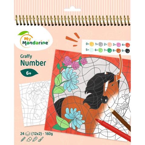 Graffy Pop Number, Chevaux - Multicolore