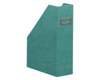Rhodiarama porte-revues simili cuir italien 10x25x31 cm - Eau