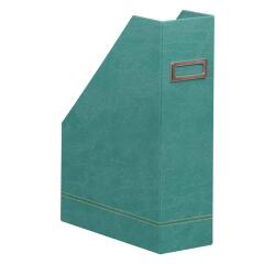 Rhodiarama porte-revues simili cuir italien 10x25x31 cm - Eau