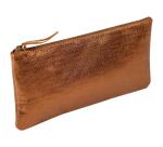 KLEO-PATHRA CUIR Trousse plate 22x11 cm Bronze