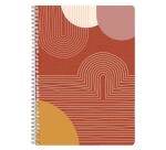 Terracotta, Cahier reliure intégrale A4 21x29,7 cm, 148 pages, ligné et marge, ass.