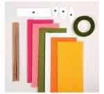 KIT CRÉPON, Bouquet de fleurs 20,5x1,5x30cm - Assortiment