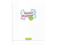 Cahier Travaux Pratiques piqué 8000 POLYPRO 24x32 cm 192 pages grands carreaux + uni 90 g - Incolore
