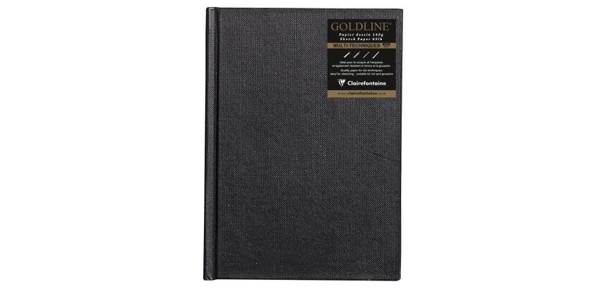 Goldline carnet cousu collé 64F A6 140g F - Blanc