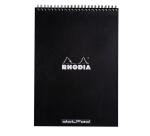 Bloc reliure intégrale Rhodia Classic 21x29,7 cm 80 feuillets dot microperforé 80g - Noir