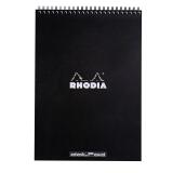 Bloc reliure intégrale Rhodia Classic 21x29,7 cm 80 feuillets dot microperforé 80g - Noir
