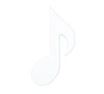 * Note de musique - Blanc
