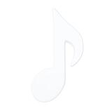 * Note de musique - Blanc