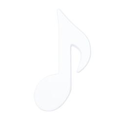* Note de musique - Blanc