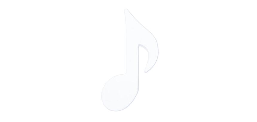 * Note de musique - Blanc